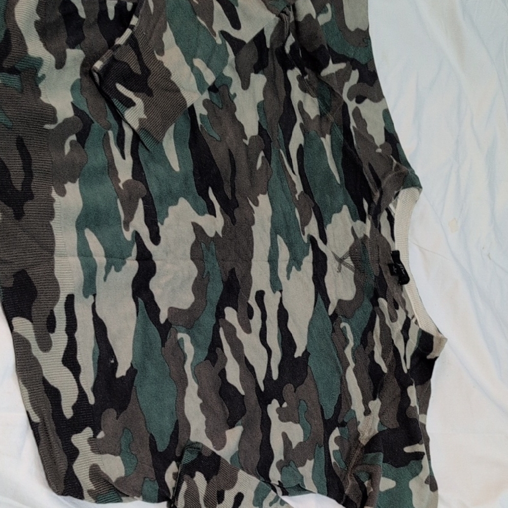 J. Crew Green Camouflage Sweater